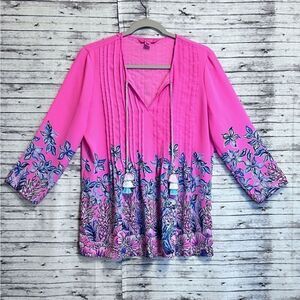 Lilly Pulitzer Marilina Tunic Top Lucky Lady Engineered
